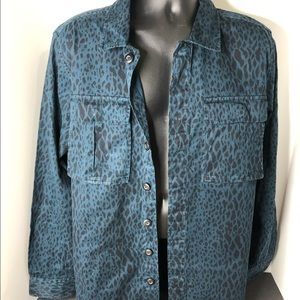 AE American Eagle Blue Camo Jacket Men’s Large